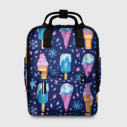 Рюкзак женский Новогоднее мороженое, цвет: 3D-принт