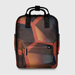 Рюкзак женский Абстрактные шестигранные фигуры, цвет: 3D-принт