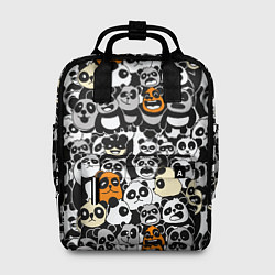 Рюкзак женский Злобные панды, цвет: 3D-принт