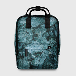 Рюкзак женский Голубые кристаллы, цвет: 3D-принт