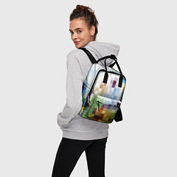 Рюкзак женский Пиксельная абстракция, цвет: 3D-принт — фото 2
