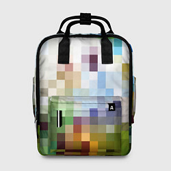 Рюкзак женский Пиксельная абстракция, цвет: 3D-принт
