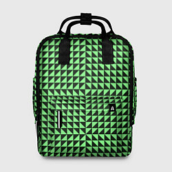 Рюкзак женский Чёрно-зелёная оптическая иллюзия, цвет: 3D-принт