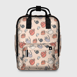 Рюкзак женский Коты рисованные, цвет: 3D-принт