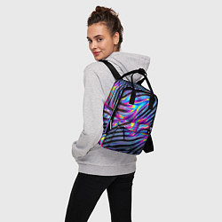 Рюкзак женский Голографические полосы, цвет: 3D-принт — фото 2