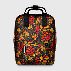 Рюкзак женский Красная рябина хохломой, цвет: 3D-принт