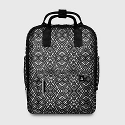 Рюкзак женский Черно-белый геометрический узор Скандинавия, цвет: 3D-принт