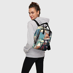 Рюкзак женский Лисица в мегаполисе, цвет: 3D-принт — фото 2