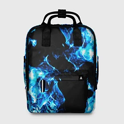 Рюкзак женский Красивый синий огонь, цвет: 3D-принт