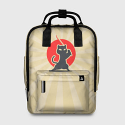 Рюкзак женский Кот-ниндзя, цвет: 3D-принт