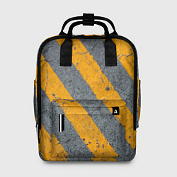 Рюкзак женский Желтые полосы на бетоне, цвет: 3D-принт