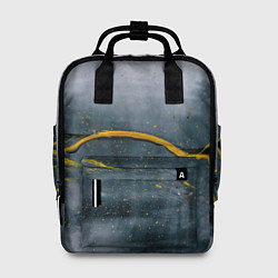 Рюкзак женский Серо-светлый абстрактный туман и краски, цвет: 3D-принт