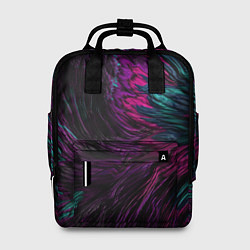 Рюкзак женский Красно - фиолетовая волна, цвет: 3D-принт