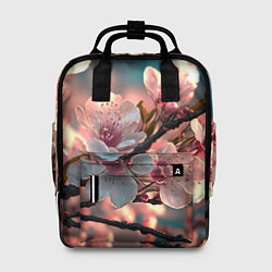Рюкзак женский Цветочная сакура, цвет: 3D-принт