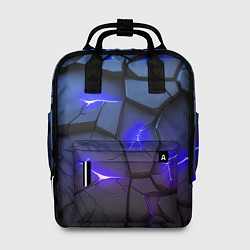 Рюкзак женский Светящаяся синяя лава, цвет: 3D-принт