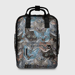 Рюкзак женский Паттерн с котиками, цвет: 3D-принт