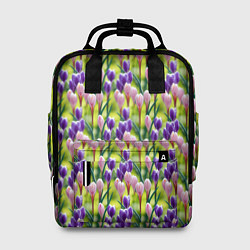 Рюкзак женский Весенние крокусы, цвет: 3D-принт