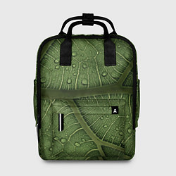 Рюкзак женский Текстура зелёной листы, цвет: 3D-принт