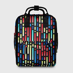 Женский рюкзак Неоновые полосы - авангардный паттерн