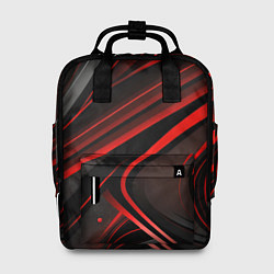 Женский рюкзак Black and red abstract