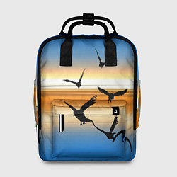 Рюкзак женский Вороны на закате, цвет: 3D-принт