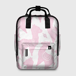 Рюкзак женский Розовые альпаки - паттерн, цвет: 3D-принт