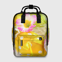Рюкзак женский Пасхальные яйца и цветы, цвет: 3D-принт