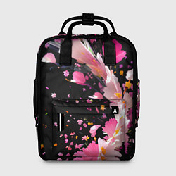 Рюкзак женский Вихрь розовых лепестков, цвет: 3D-принт