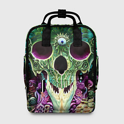 Рюкзак женский Череп аквамарин, цвет: 3D-принт