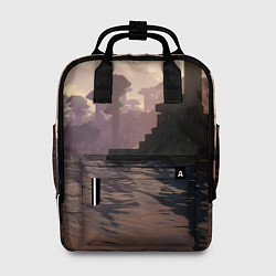 Женский рюкзак Minecraft - река в лесу