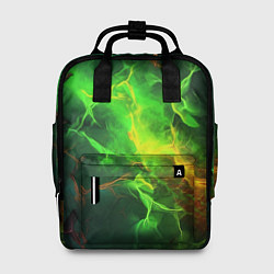 Рюкзак женский Зеленое свечение молния, цвет: 3D-принт