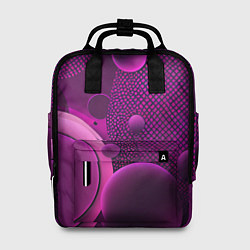 Рюкзак женский Фиолетовые шары, цвет: 3D-принт