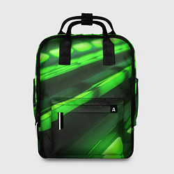 Рюкзак женский Green neon abstract, цвет: 3D-принт