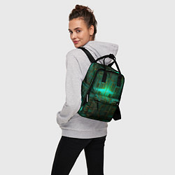 Рюкзак женский Тёмно-зелёная электросхема, цвет: 3D-принт — фото 2