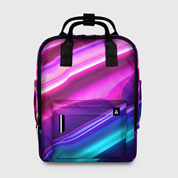 Рюкзак женский Неоновые объемные полосы, цвет: 3D-принт