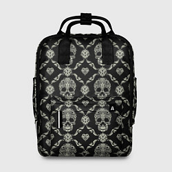 Рюкзак женский Узор с черепами Pattern with skulls, цвет: 3D-принт