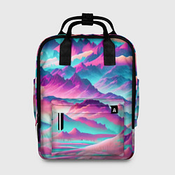 Рюкзак женский Горы яркие, цвет: 3D-принт