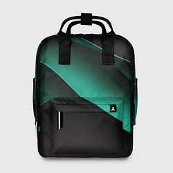Рюкзак женский Абстрактная зеленая текстура, цвет: 3D-принт