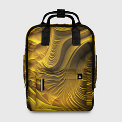 Рюкзак женский Объемная желтая текстура, цвет: 3D-принт