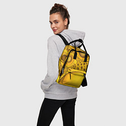 Рюкзак женский Желтая объемная текстура, цвет: 3D-принт — фото 2
