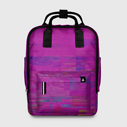 Рюкзак женский Фиолетово византийский глитч, цвет: 3D-принт