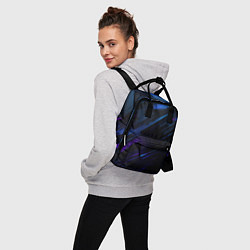 Рюкзак женский Синие и фиолетовые оттенки, цвет: 3D-принт — фото 2