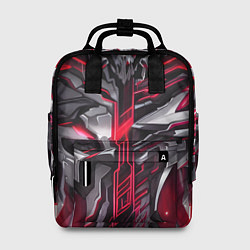 Рюкзак женский Красный кибер демон, цвет: 3D-принт