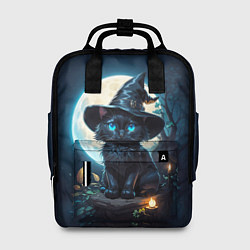 Рюкзак женский Кот ведьмы - Хэллоуин, цвет: 3D-принт
