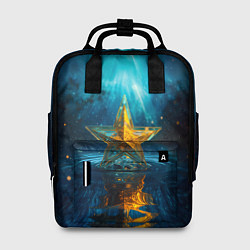Рюкзак женский Звезда на воде ночь, цвет: 3D-принт