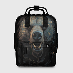 Рюкзак женский Мощный медведь, цвет: 3D-принт