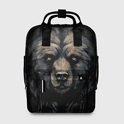 Рюкзак женский Крупный медведь, цвет: 3D-принт