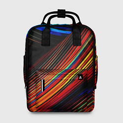 Рюкзак женский Смесь ярких линий абстракция, цвет: 3D-принт