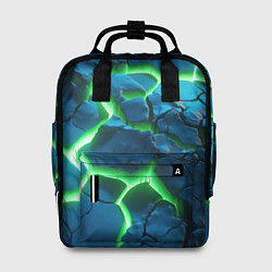 Рюкзак женский Разлом зеленых плит, цвет: 3D-принт