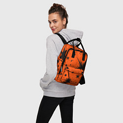 Рюкзак женский Огненный оранжевый абстракция, цвет: 3D-принт — фото 2